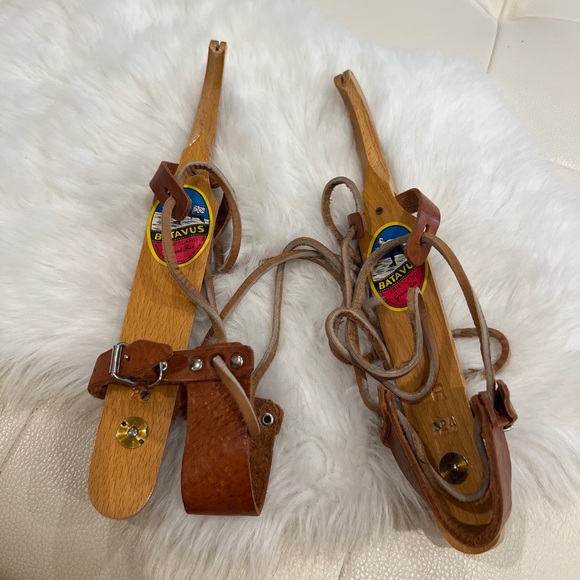 Batavus Friesland Grand Prix Vintage Ice Skates - Metal & Wood w/Leather… - Picture 12 of 12